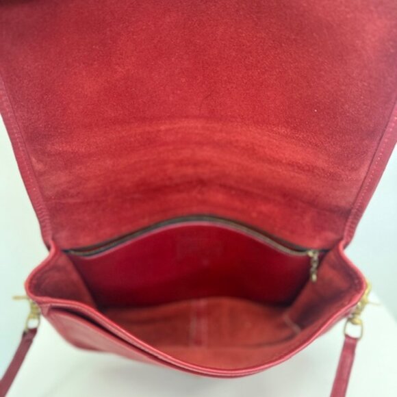 COACH VINTAGE BAG RED COLORS #5630 PRE OWN VERY GOOD CONDITION - Picture 6 of 7